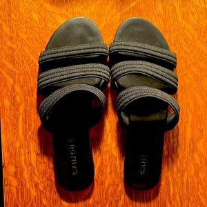 Rothy’s black triple band sandal - retired - 8.5